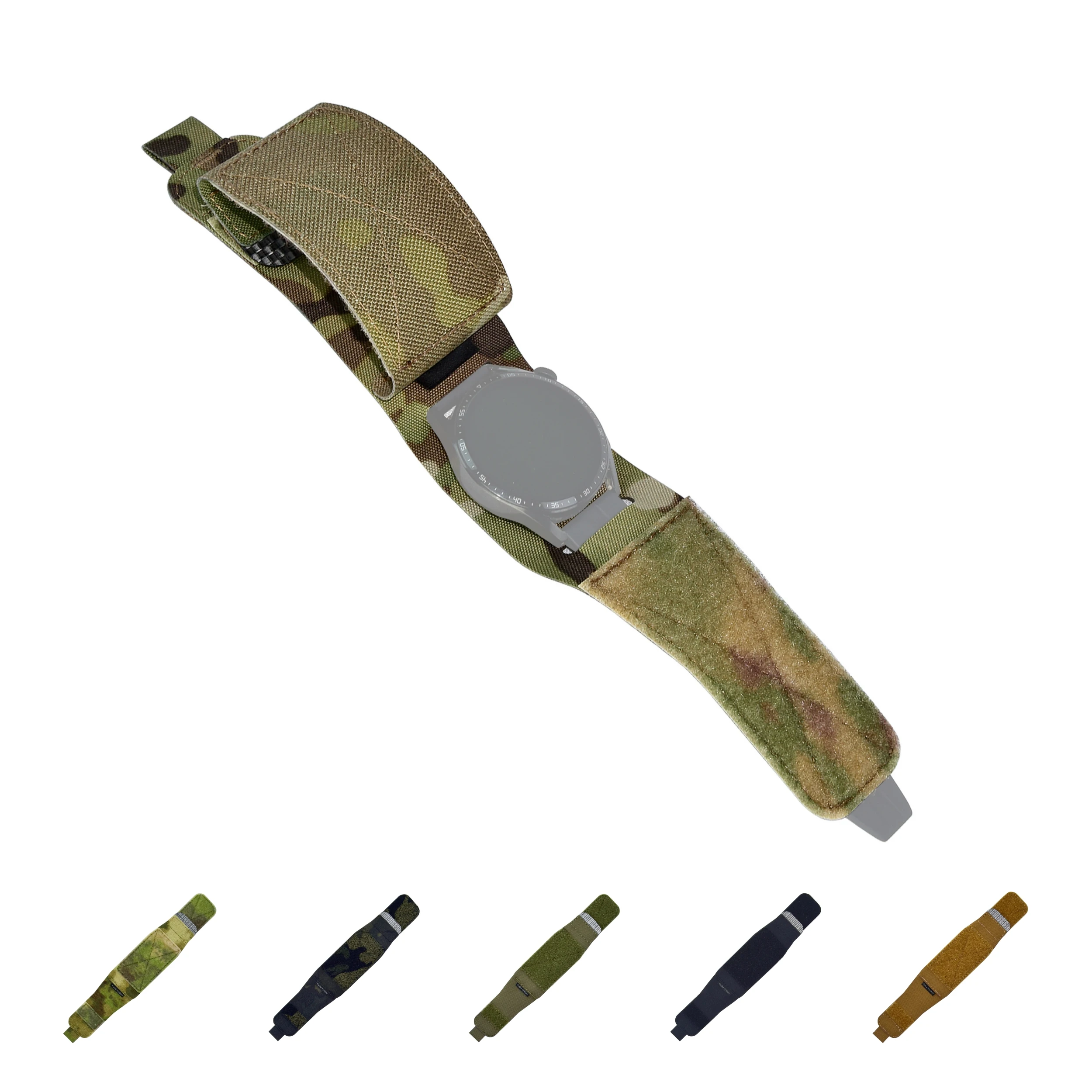 TACTICAL Uhrenarmband im Nylon-Stil mit Abdeckklappe, Smartwatch, kompatibel mit Herren und Damen, Outdoor-Jagduhrenarmbänder – Detail 15