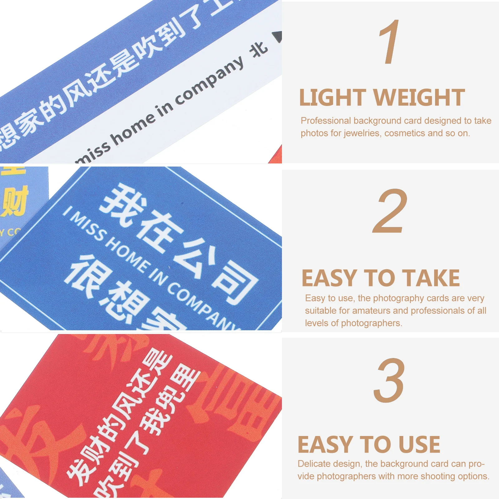 

2Sets Professional Photography Background Cards Paper Photo Backdrops Props for Jewelry Cosmetics Food Small Photo