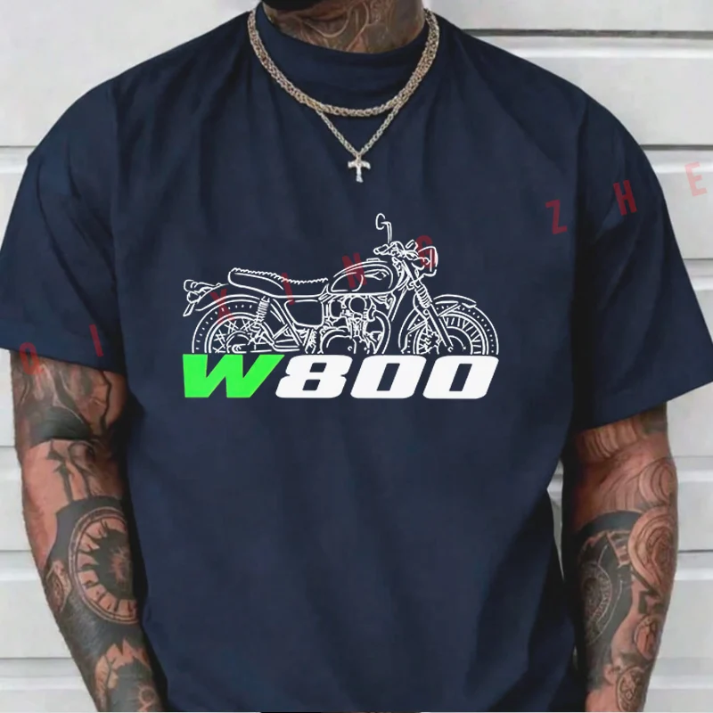 2026 Men T Shirt Motorcycle W800 2025-2026 Fans And Riders Graphic T-Shirt Cotton Men‘s Summer Short Sleeve Tops Tee