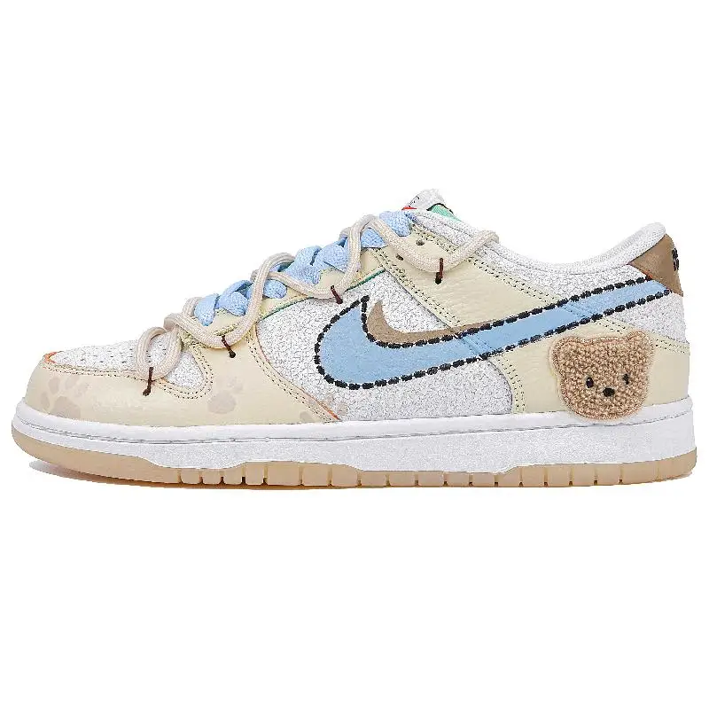 

[Невероятные женские туфли для скейтборда с медведем и молоком] Nike Dunk GS Ecru