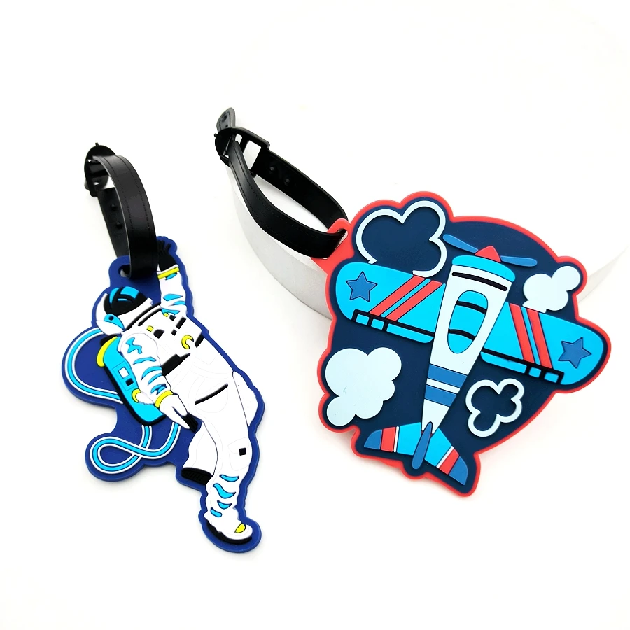 1/2/3 قطعة القرش ديناصور رائد الفضاء الأمتعة علامة شماعات السفر الأمتعة شماعات العنصر الشخصي منع فقدان اسم العلامة تسمية كلمة