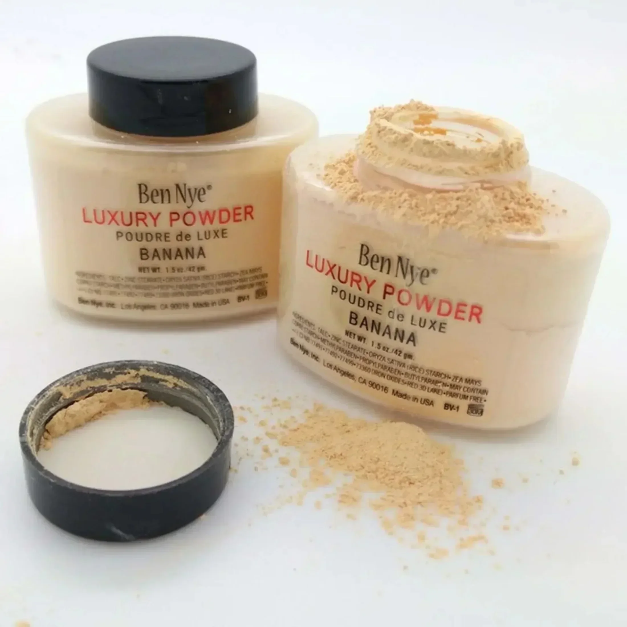 Banana Powder Smooth Loose Oil Control Face Powder Makeup Concealer Mineral Finish Powder Transparent Foundation