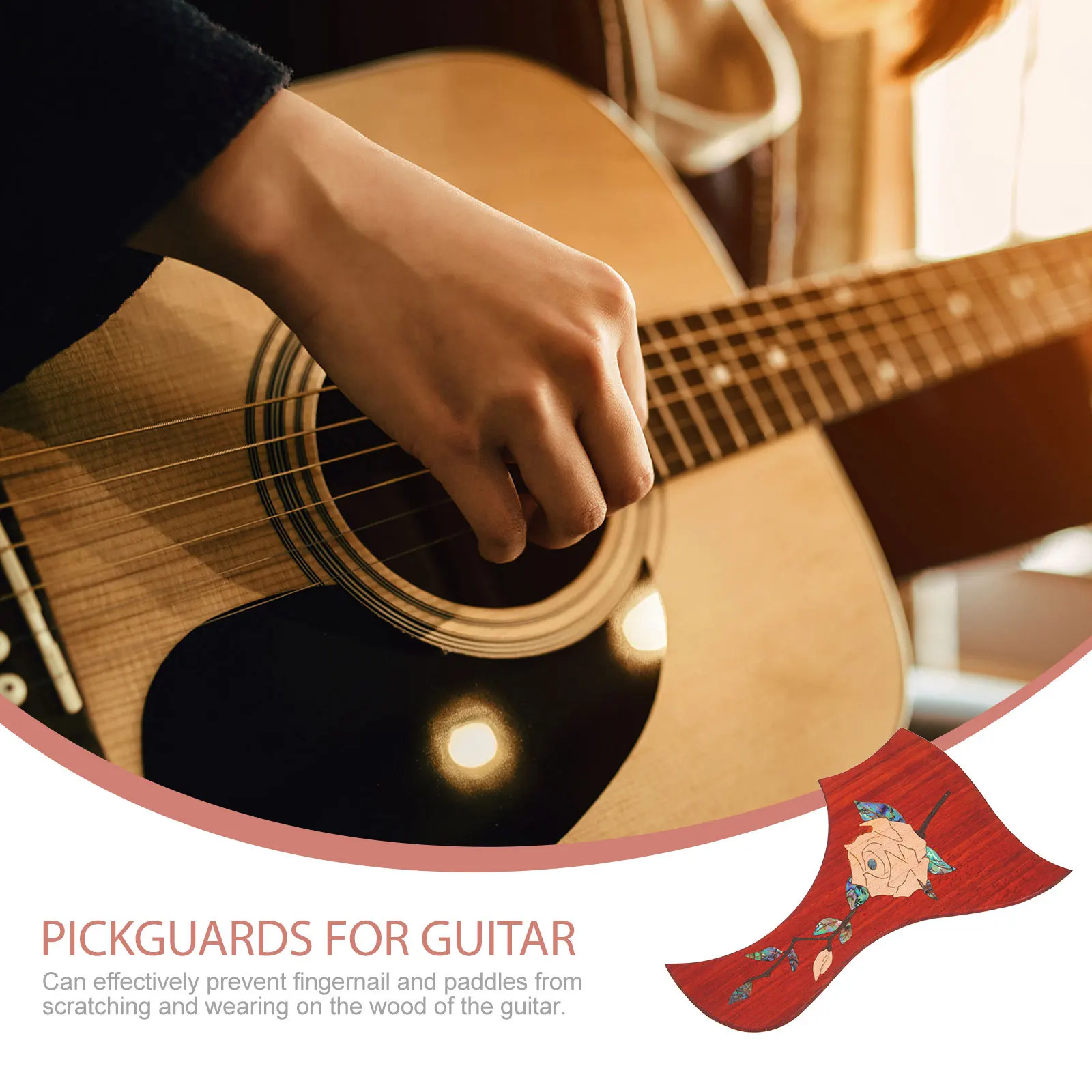 

Wooden Acoustic Acoustic Impact Protection Plate Scratch Resistant Folk Guitar Parts Folk Guitar Accessory Parts