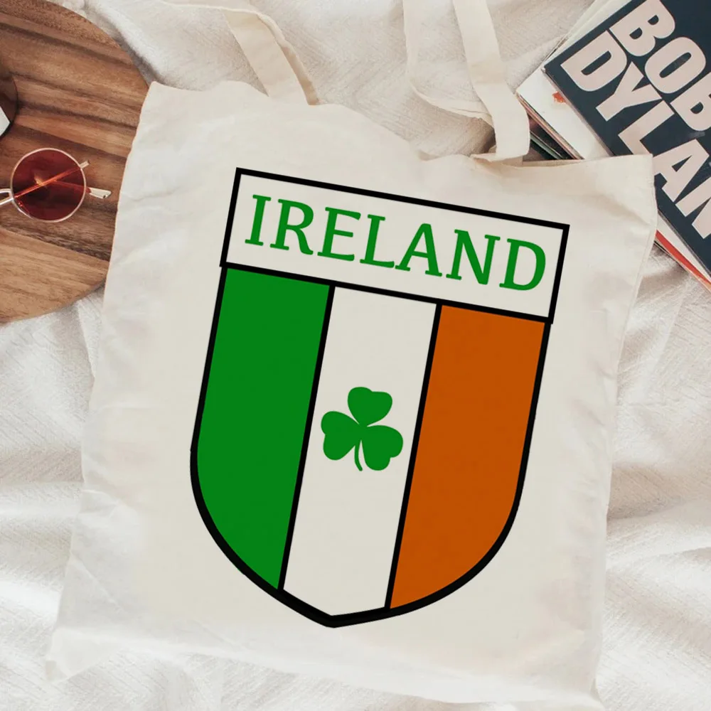 

Ireland shopping bag shopper reusable jute bag shopping bolsa grocery bag woven tote net ecobag cabas