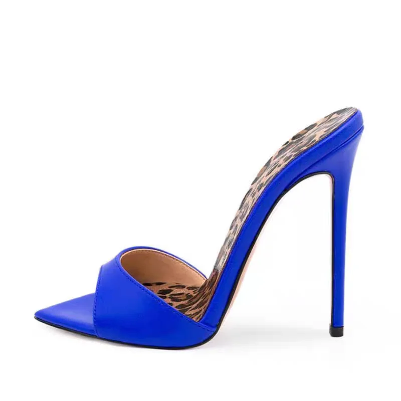 

Тапочки, женская обувь, туфли на высоком каблуке 12 см, женские туфли с острым носком, платье для свиданий, вечеринки, модные сексуальные женские сандалии 10 см, большие размеры LX045