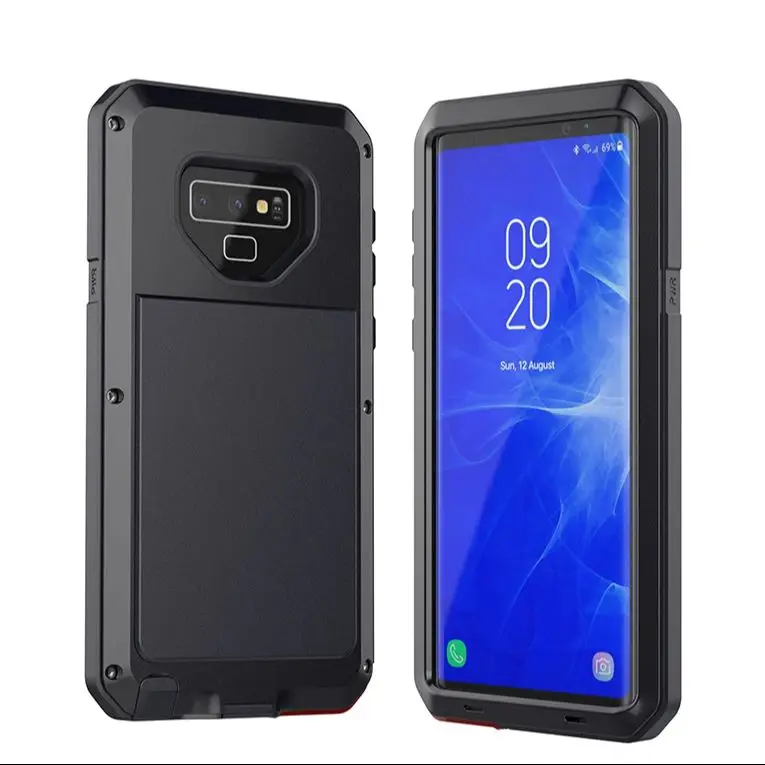 Luxury Doom Armor Dirt Shock Waterproof Metal Aluminum Phone Bags Case For Samsung Galaxy Note 9 Cover