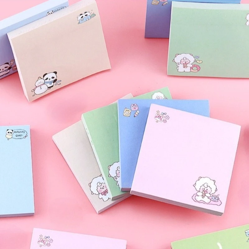 80sheets Cartoon Posted It Memo Sticky Cute Sheep Panda Notes Pads Posits Stationery Stickers Notebook Planner Message Sticker