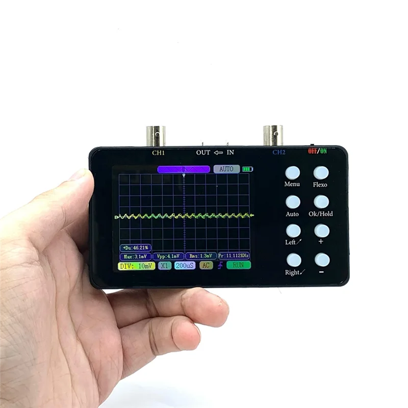 

A32P_SCO2 Двухканальный цифровой осциллограф, частота дискретизации 50 м, аналоговая полоса пропускания 10 МГц, одна клавиша, автоматическая защита от горения, НАБОР 1