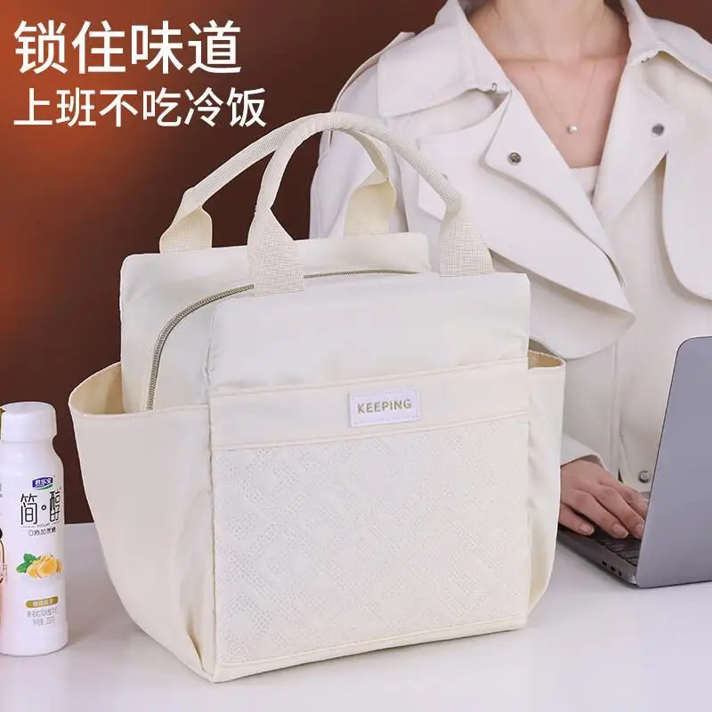 جديد العزل الحراري رشاقته الألومنيوم احباط رغوة اللؤلؤ القطن عادية علب الاغذية الميزانين سعة كبيرة حقيبة يد مقاومة للماء #4