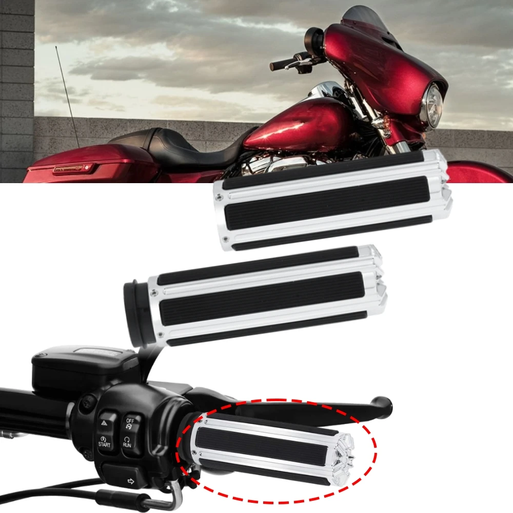 

1" 25mm Motorcycle Handlebar Grips Quick Turn Throttle Grip for Harley Touring Trike Softail CVO Convertible Deluxe FLSTSE