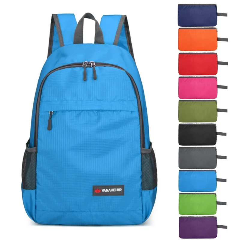 

Foldable Backpack Nylon Traveling Bag Durable Lightweight Backpack Solid Color Unisex Pack Designer High Quality Waterproof Bags