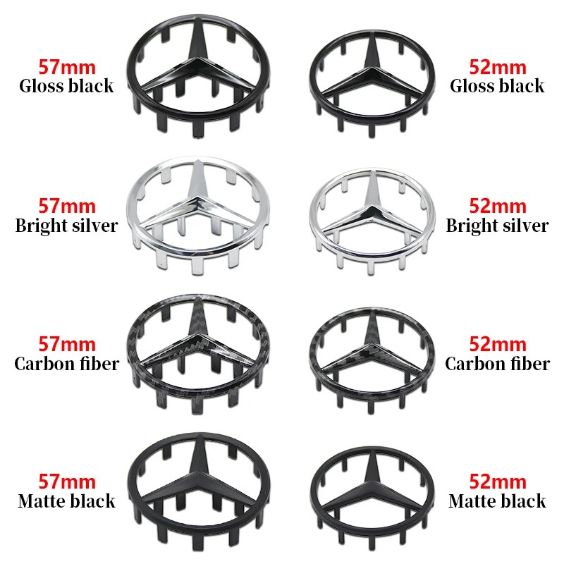 1 Stück 52mm 57mm 3D ABS Auto Lenkrad Mittelkappen-Emblem Aufkleber Abziehbilder in verschiedenen Farben Universal Auto-Innenraum Tuning-Zierleiste – Detail 1