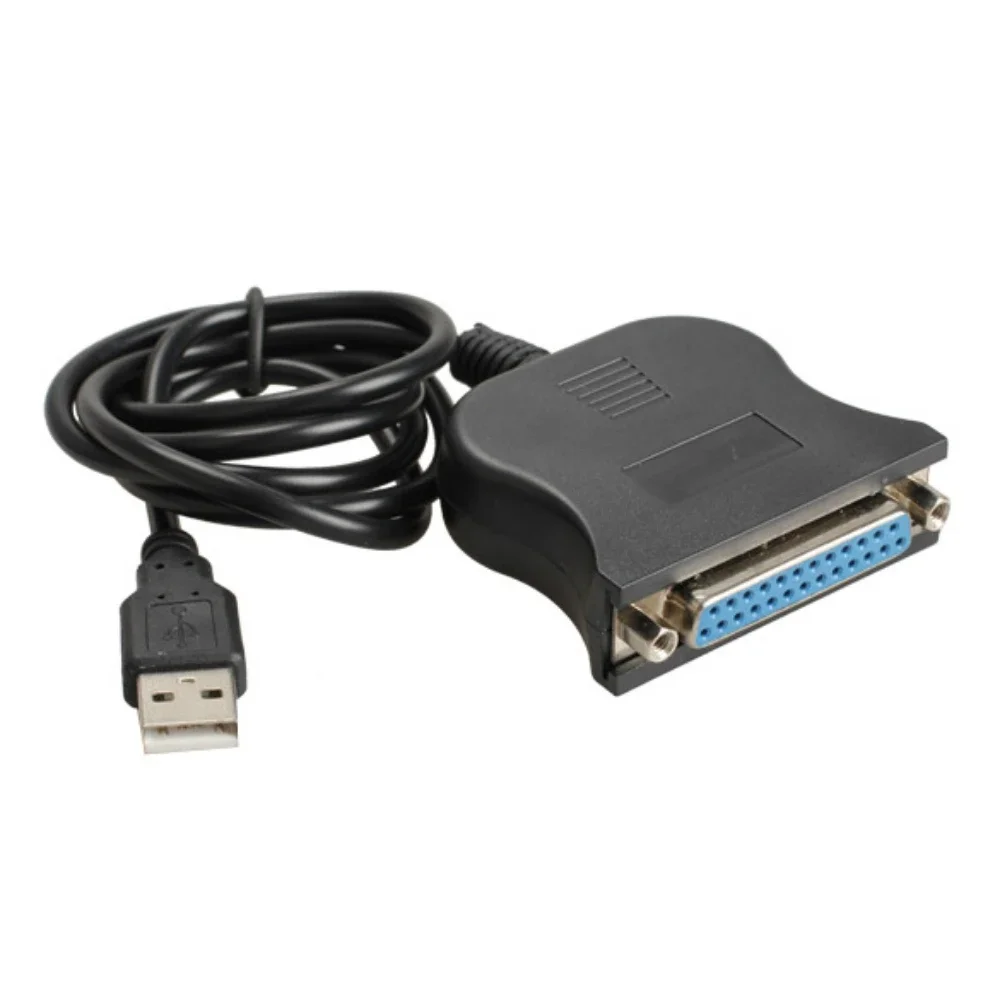 

USB A To IEEE 1284 Parallel 25-Pin LPT Print Converter Cable USB to DB25 Female Port Adapter Cord for Desktop PC Printer Office