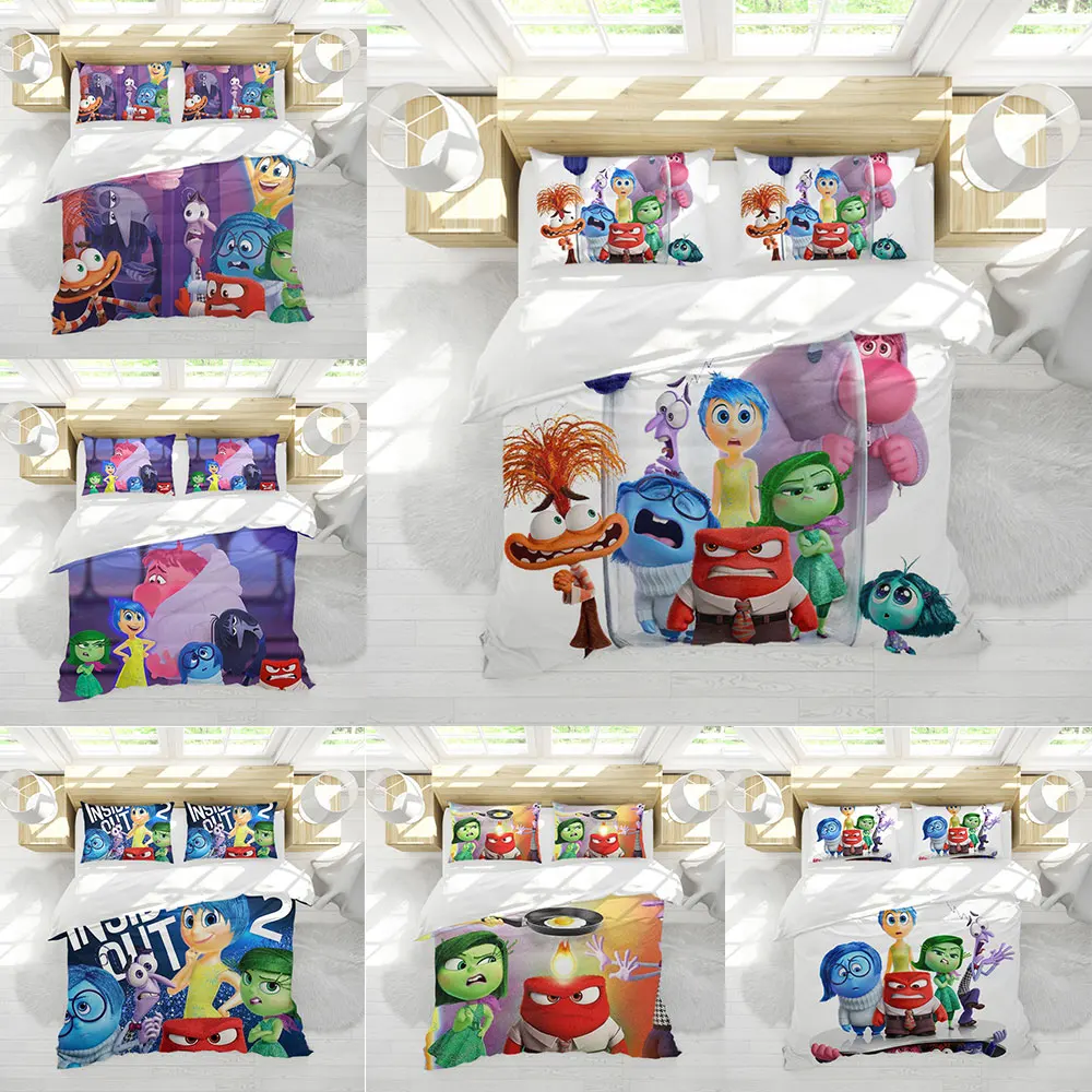 

Inside Out Bedding Sets Comforter Quilt Bed Cover Duvet Cover Pillow Case 2-3 Pieces Sets Kids Adult Size Bedroom Decoration