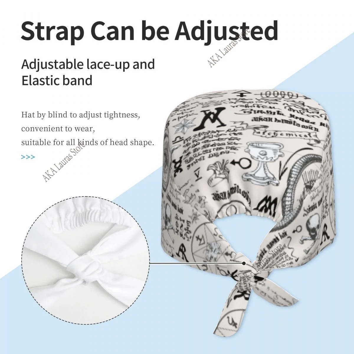 Accessori per allattamento con teschio Cappello per chirurgia Cappello per chirurgia Dentista Berretto da laboratorio per animali Berretto per scrub Berretto per anaestesia