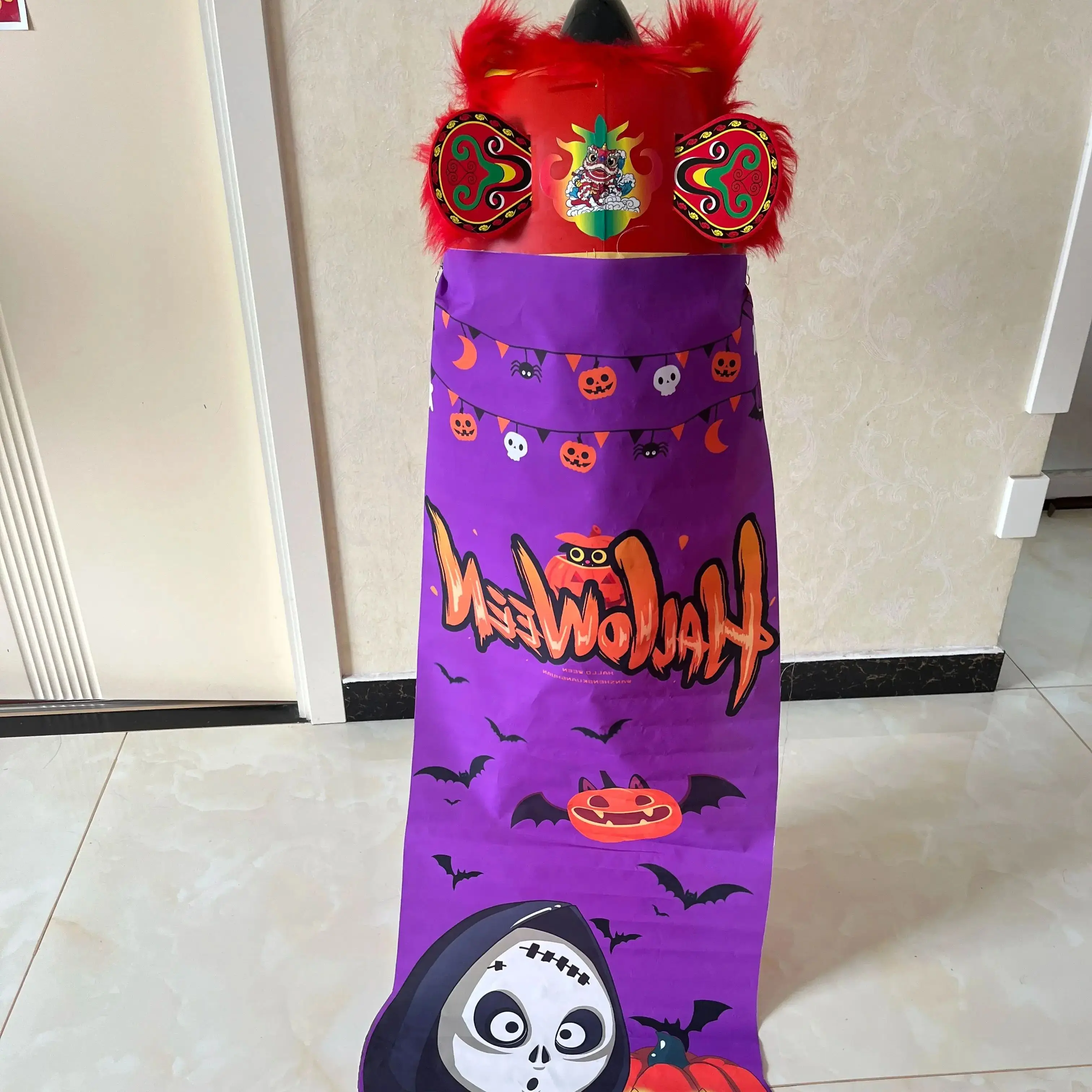 عباءة الهالوين مقاس 12 بوصة لعبة ملابس رقص الأسد لعمر 3-5 سنوات للأطفال الأولاد والبنات والأطفال أداء الحفلات الرياضية لمرحلة الكرنفال #1