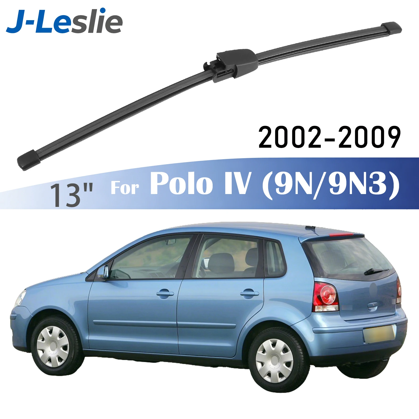 13-Zoll-Heckwischerblatt für VW Polo IV Schrägheck Mk4 9N 9N3 2002-2009 Windschutzscheibenwischer Scheibenreiniger Regenbürsten scheibenwischer Hinten Heckwischerarm