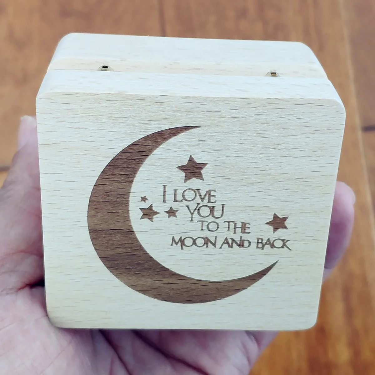 I Love You to the Moon and Back Music Box, Customized Engraved Photo Gifts, Mother's Day Anniversary