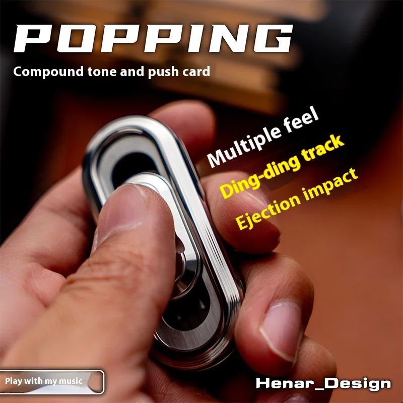 POPPING EDC المعادن لعبة لتخفيف الضغط آلية الصوت شوكة انتعاش تململ سبينر الأسود التكنولوجيا تخفيف الضغط بطاقة انتهازي