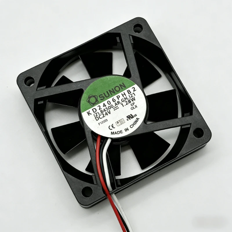 KD2406PHB2 (2).B4500.AR.GN.121 DC 24V 1.28W 60x60x15mm 3-Wire Server Cooling Fan
