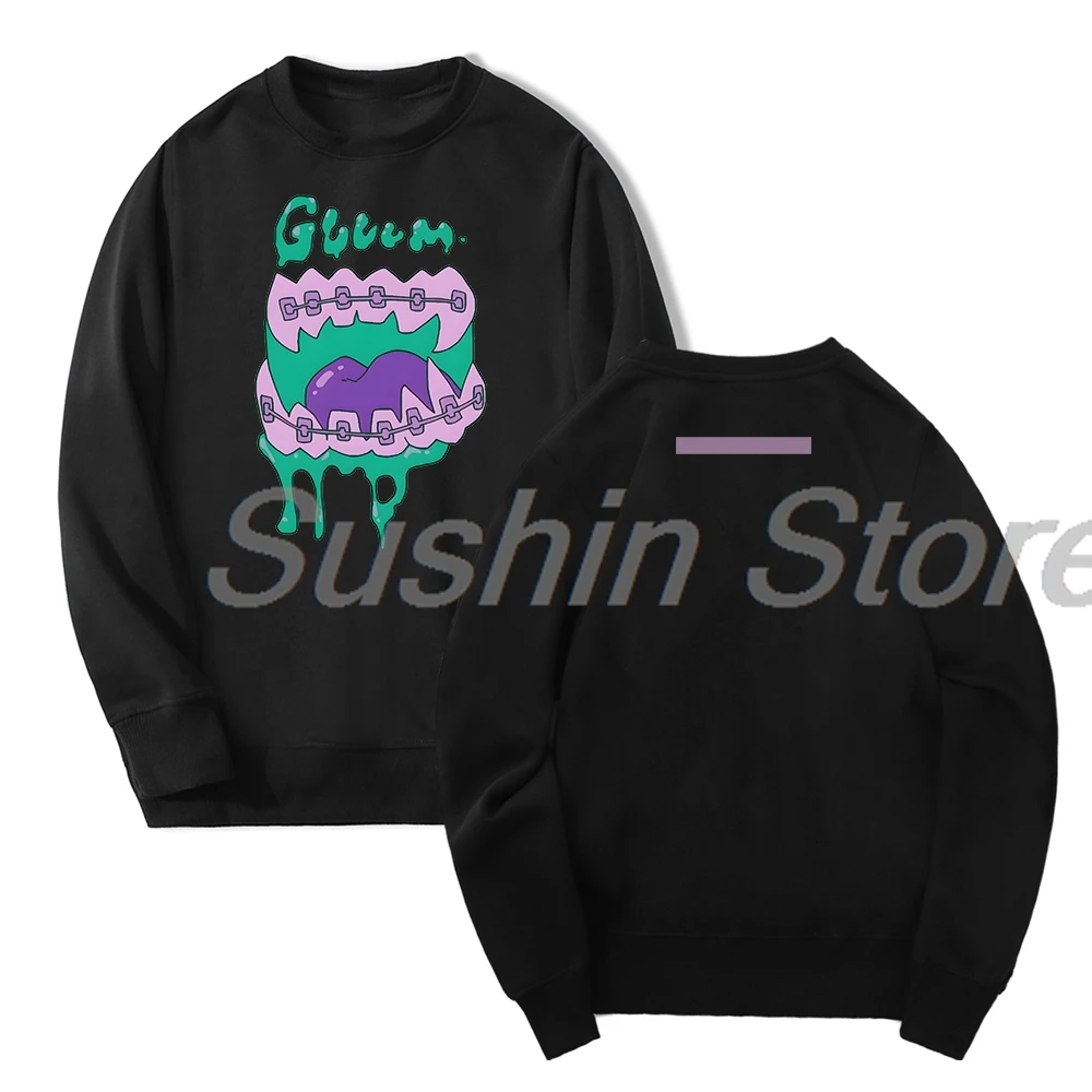 Jellyfish Anime Crewneck Sweatshirt para homens e mulheres, streetwear de manga longa, roupas Harajuku, não sabe nadar na noite, Japão, 2024