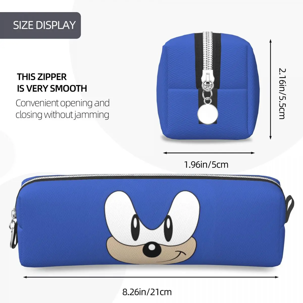 Модный пенал с соневым лицом, мультяшные игровые пеналы, ручка для студентов, сумки большой емкости, офисные канцелярские принадлежности на молнии