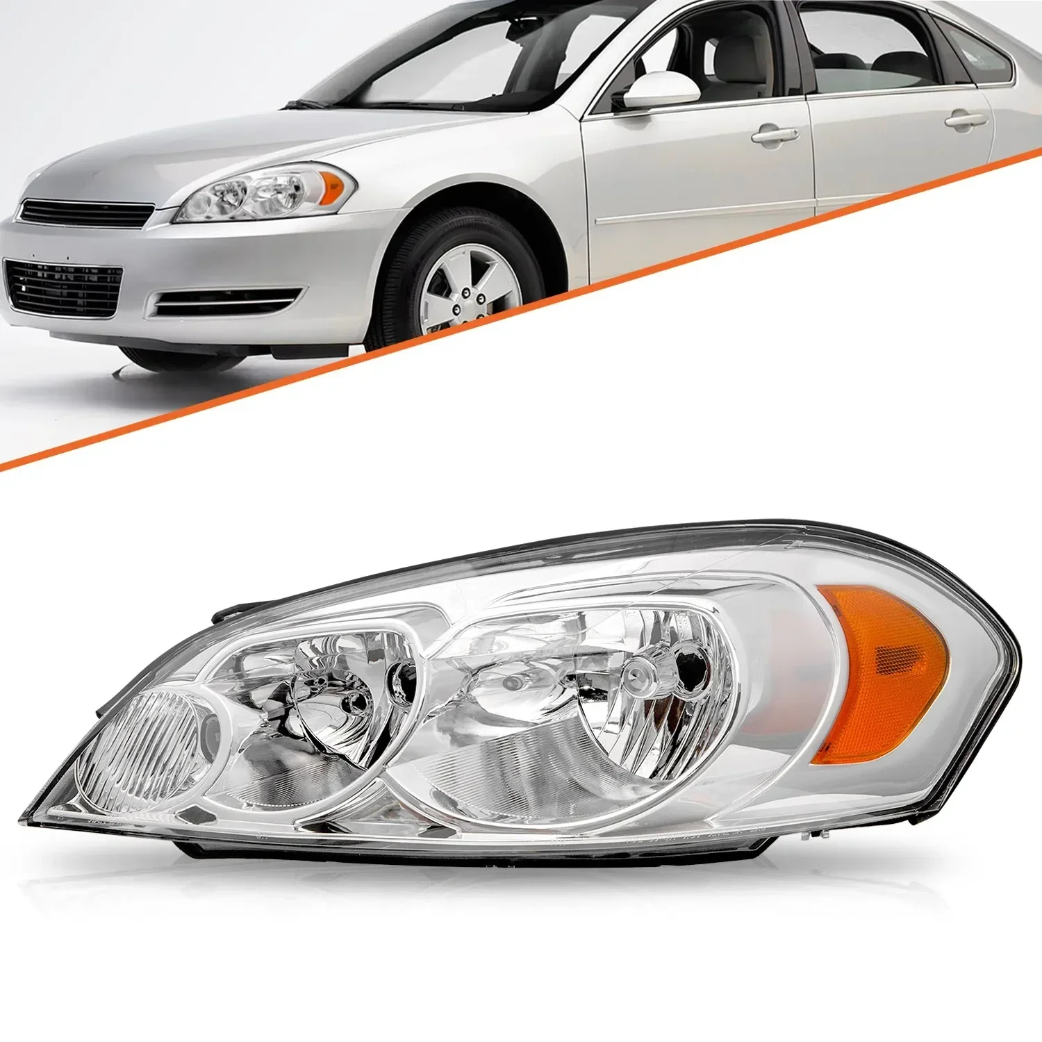

For 06-13 Chevy Impala 2006-2007 Monte Carlo Chrome Driver Left Side Headlight
