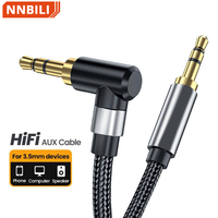 NNBILI AUX Cable 3.5mm Jack Audio Cable For Speaker Wire Headphone Car 3.5 mm Jack Hifi Aux Adapter Cord For Xiaomi mi Laptop