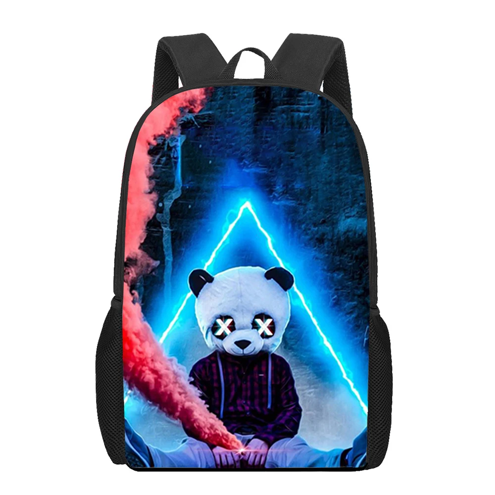 Street fashion Panda Women Men Backpacks Children Shoulder Bag School Bags Back Pack For Teenager Girls Boys Book Bag Female