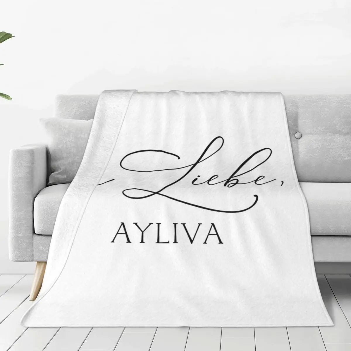 Ayliva In Liebe Flower Blanket Warm Funny Plush Throw Blanket For Couch Chair Picnic Flannel Bedspread Bed Cover