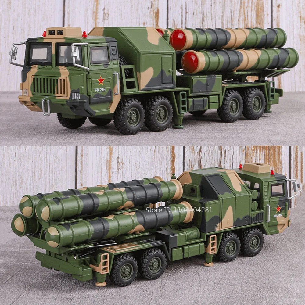 

1:40 HQ-9 Anti-aircraft Missiles Model Toys Miniature Car Diecast Alloy Body Doors Opened Slide Forward Toy Kid's Christmas Gift