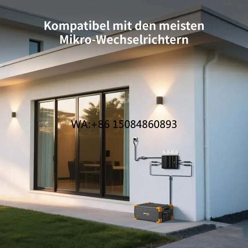 

EU Stock 2304Wh LiFePO4 800W Microinverter MPPT Pure Sine Wave Balcony Solar System Balcony solar power generation