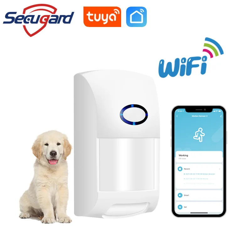 Détecteur infrarouge WiFi Tuya détecteur de mouvement 25kg animaux de compagnie détecteurs immunitaires alarme Smart Life APP Push Message