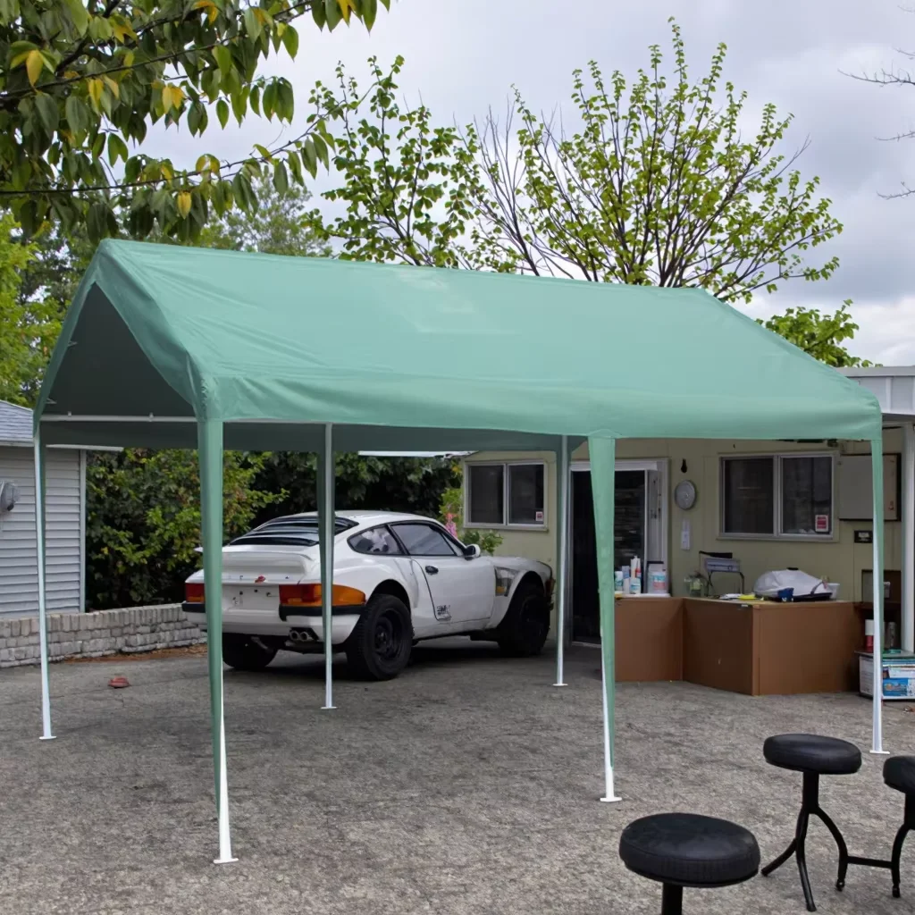 3*4M Heavy Duty Durable 6-Leg Structure Outdoor Carport Canopy Shelter for Cars RV Boat Storagepromote sales