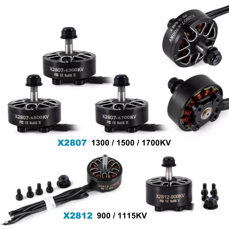 

Brushless Motor X2807 / X2812 1300/1500/1700KV 2-6S For RC Model FPV Racing Drone Multicopter DIY Upgrade Parts