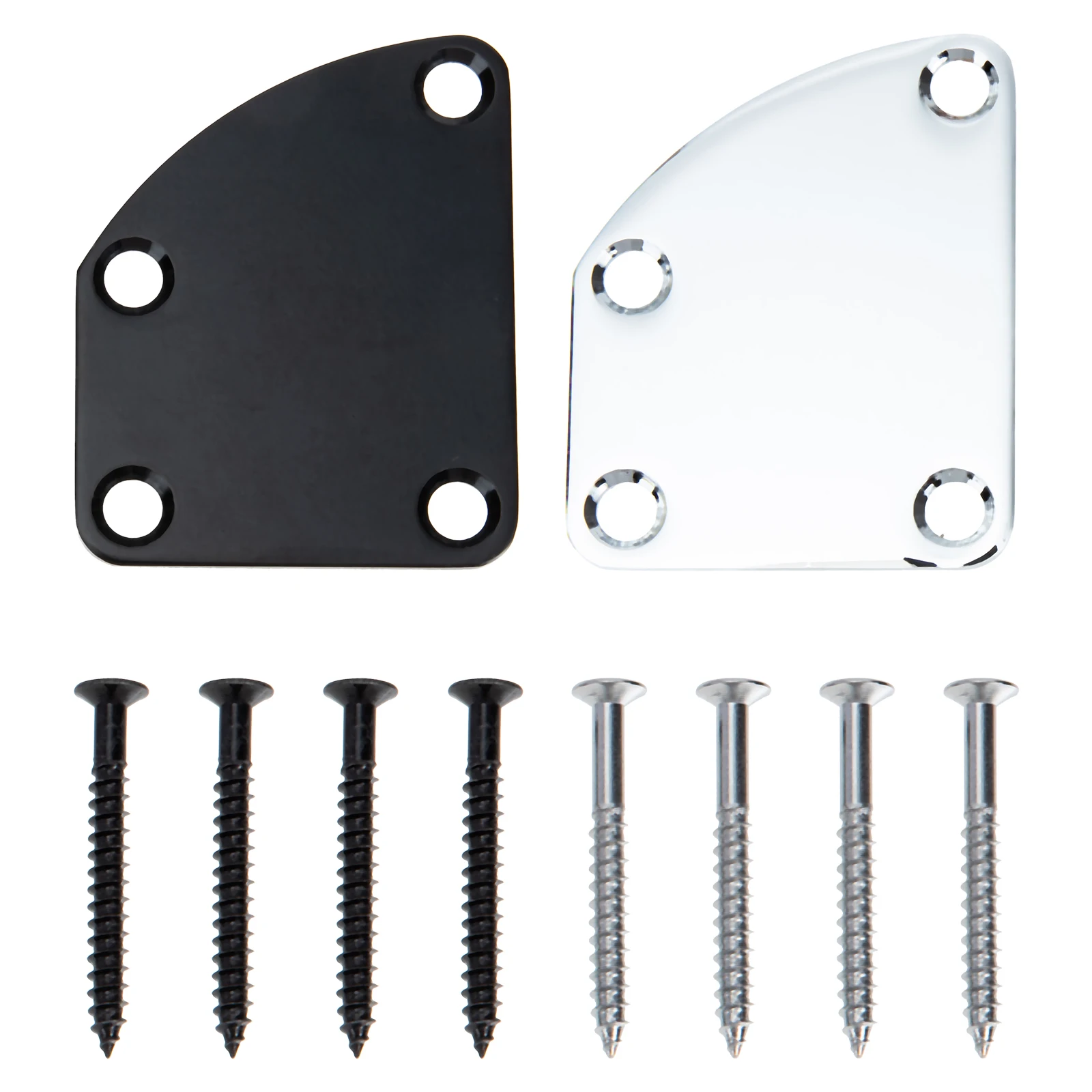 

2 Sets Guitar Reinforcement Plates Stainless Steel Electric Guitars Bracket Replacement 8 Screws Bass Accessories Guitar Parts