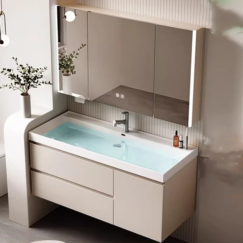 Partitions Mirror Bathroom Cabinet Organizer Toilet Storage Display Drawers Luxury Cupboard Space Saver Gabinete Home Furniture
