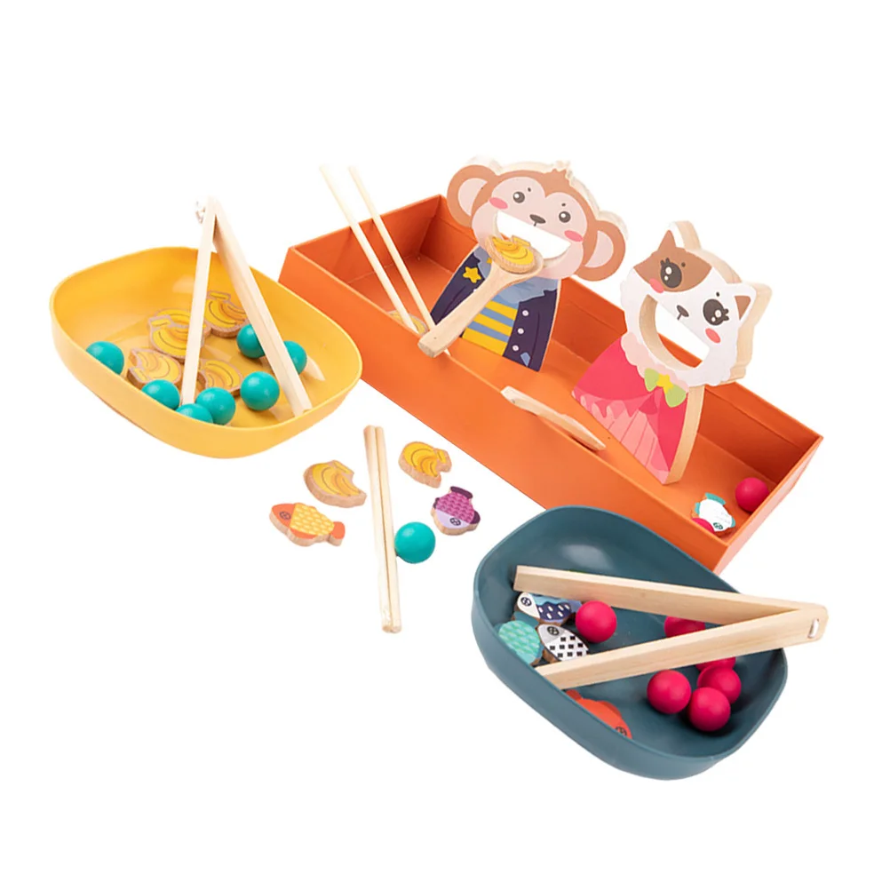 1 مجموعة أطفال تغذية التفاعلية الكرتون نمط عيدان ممارسة التنسيق بين اليد والعين مقلد لعبة التغذية المعرفية #5