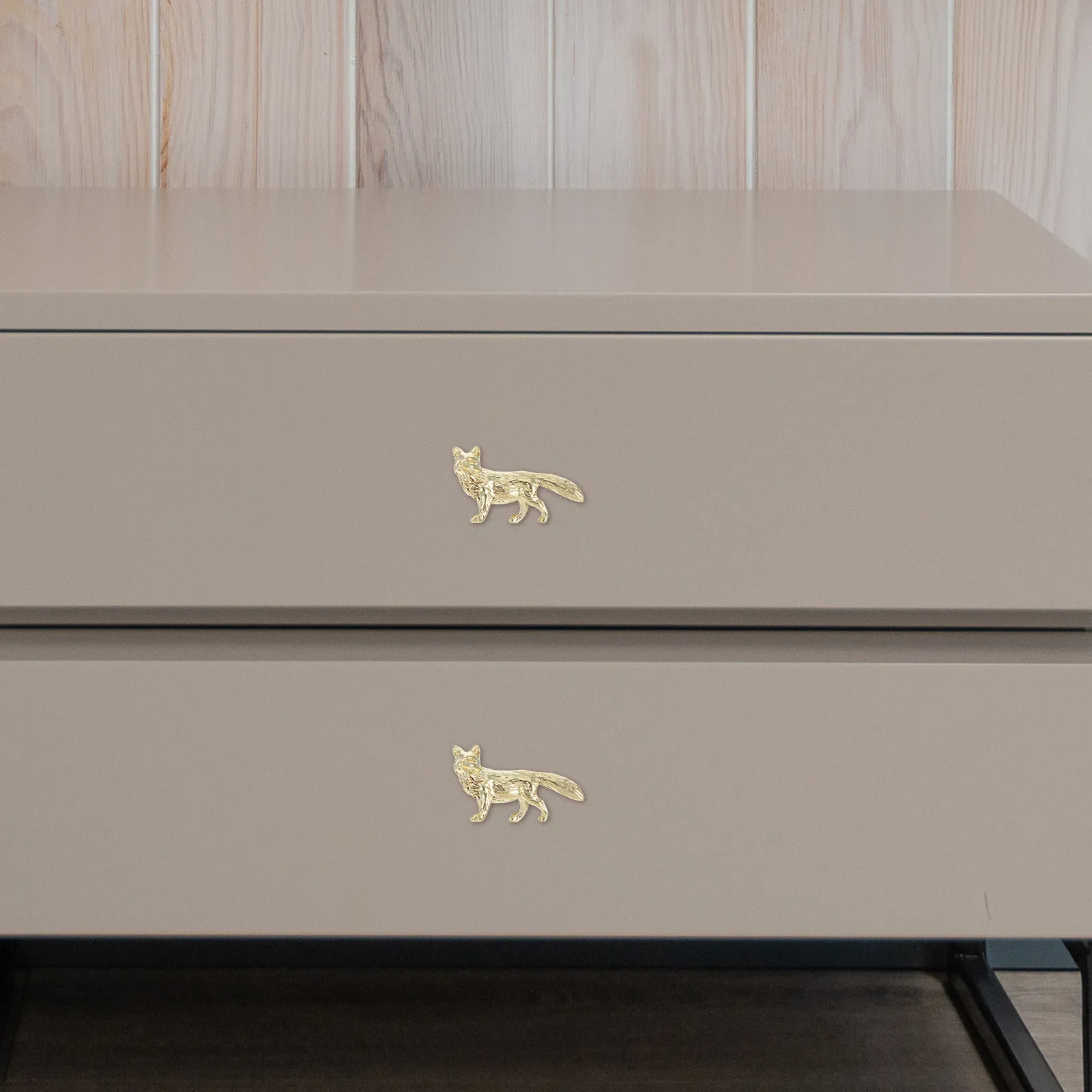 

Fox Shaped Brass Drawer Knob Set of 2 for Cabinets Dressers Bookshelves Animal Themed Furniture Pulls Home Decor Upgrade