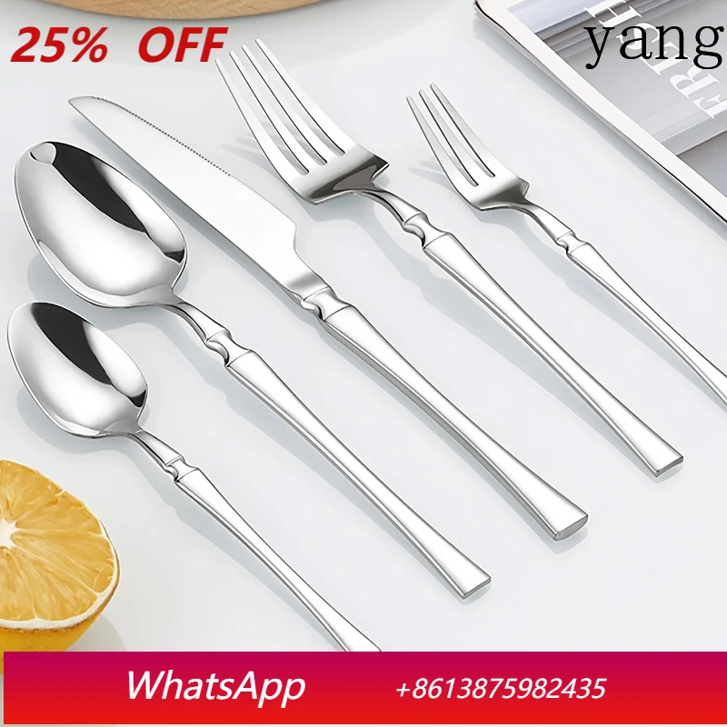 

30 Piece Silverware Set for 6, Premium Stainless Steel Cutlery Set with Square Edge, Include Fork, Knife, Spoon, Mirror Finished