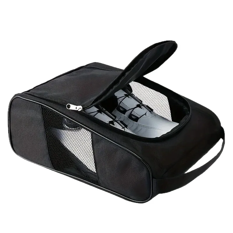 Leichte Tragbare Oxford-Stoff Schuhtasche Atmungsaktive Staubdichte Handtasche für Golf Fußball Tennis Schuhe Aufbewahrungsorganizer – Detail 8