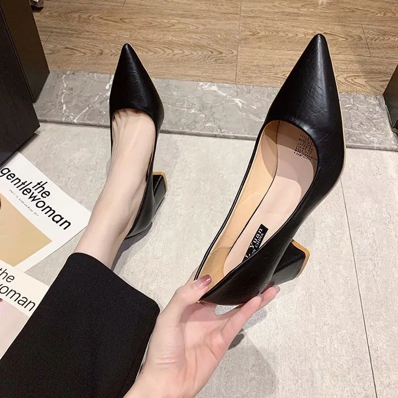 Ladies Summer Footwear Pointed Toe Shoes For Women 2024 Red On Heeled Beau Today Office High Heels Pumps 39 Chic Point Hot Offer