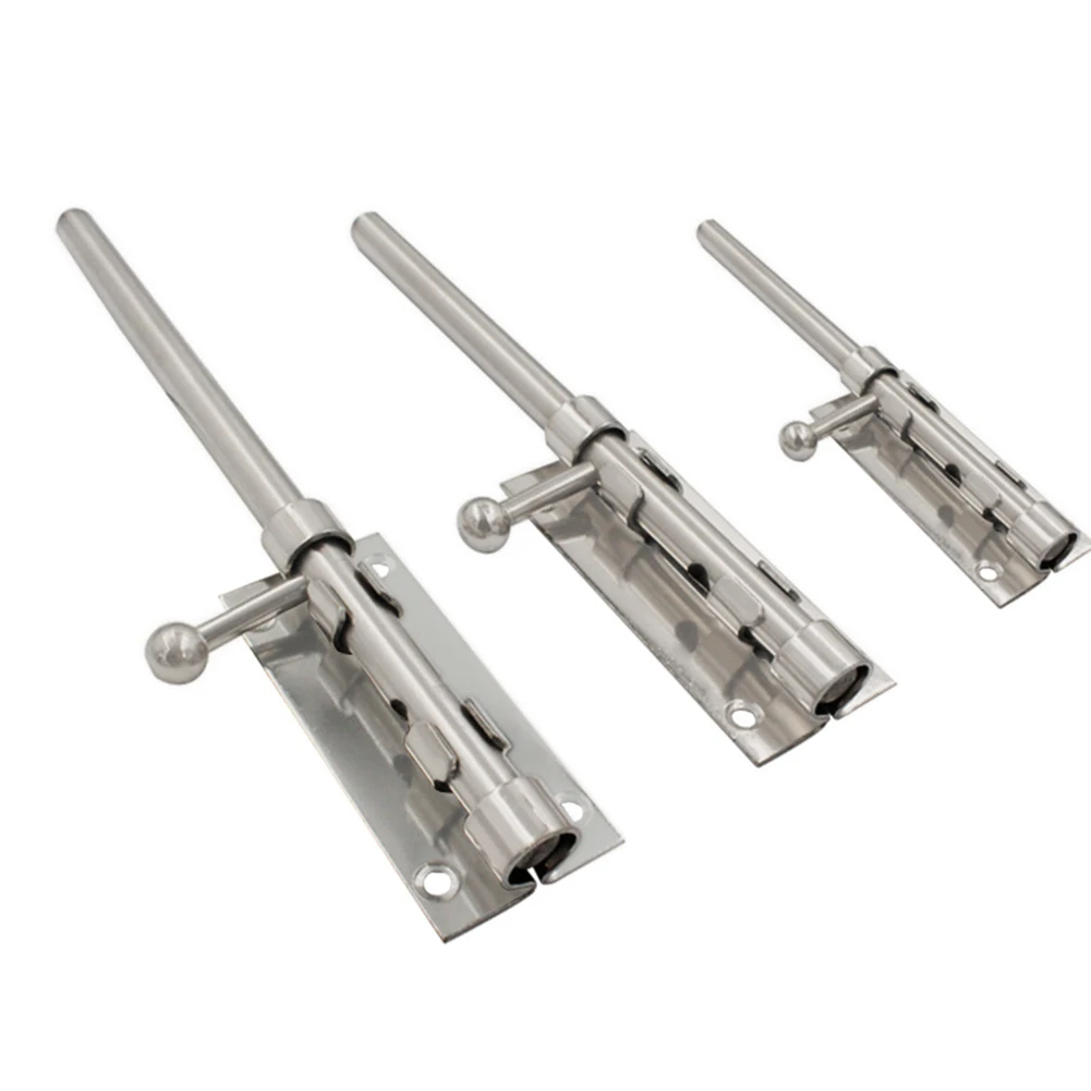 Door Slide Bolt Bathroom Toilet Shed Door Lock Catch Latch Stainless Steel Latch Safety Anti-theft Lock Sliding Bolts Hardware