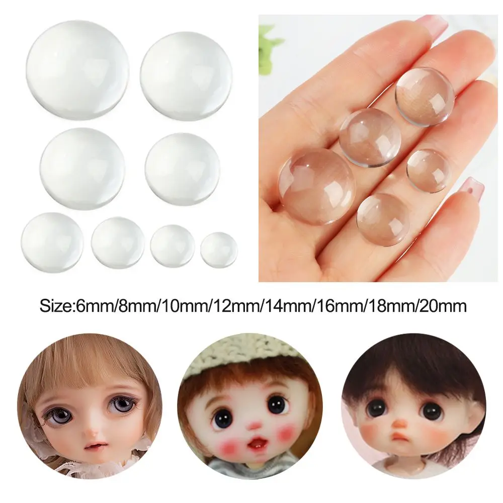

20pcs 8 Sizes 6~20mm Accessories Eyeballs Patch Pupils Eyes Glass Eyes Crystal Eyes