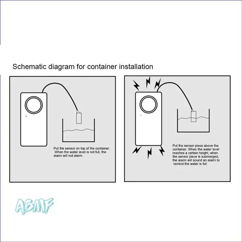 

ABMF-3X Home Alarm Water Leakage Spot Alarm Detector Independent Water Leak Sensor Detection Flood Alert Overflow Security