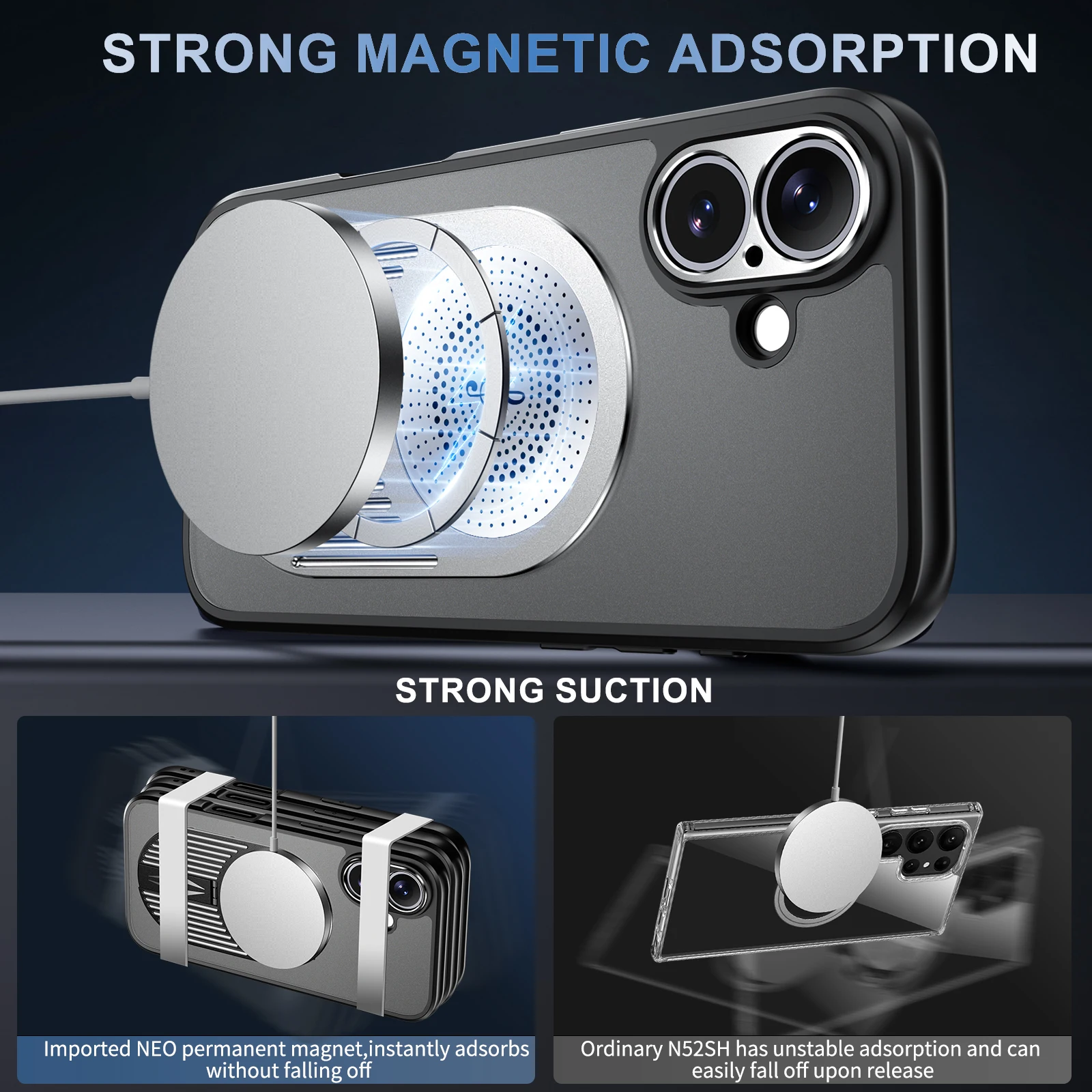 Aroma Diffuser Case for iPhone 16 15 14 13 Pro Max Graphene Heat Dissipation Metal Lens Camera Protect Magnetic Bracket PC Cases