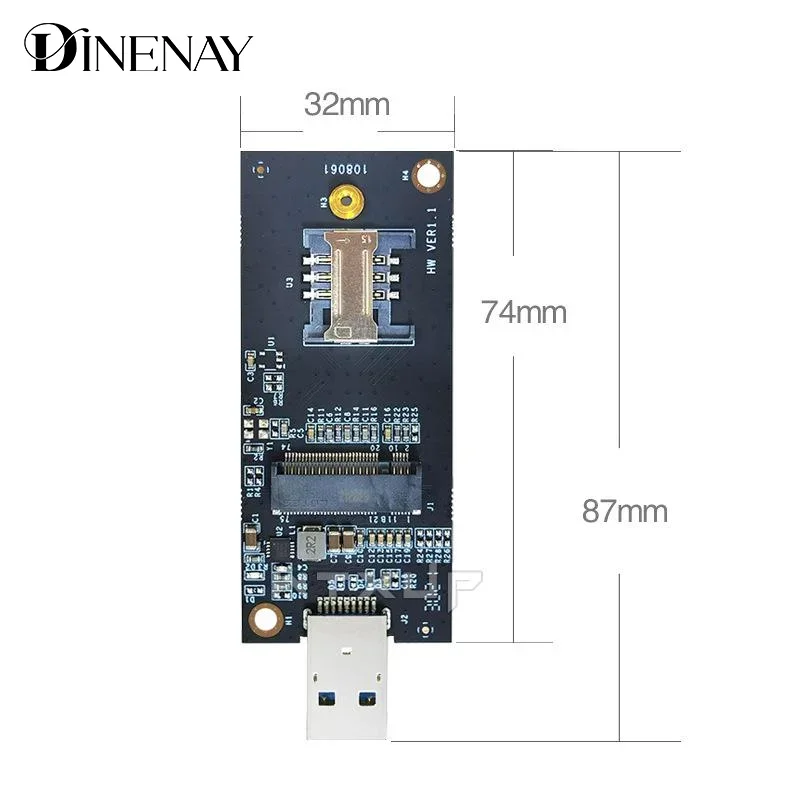 1 Set DW5821E M2-NGFF DW5811e DW5816E EM7455 L860-GL USB3.0 Expansion Card For 3G/ 4G/ 5G LTE Module M2 USB Adapter