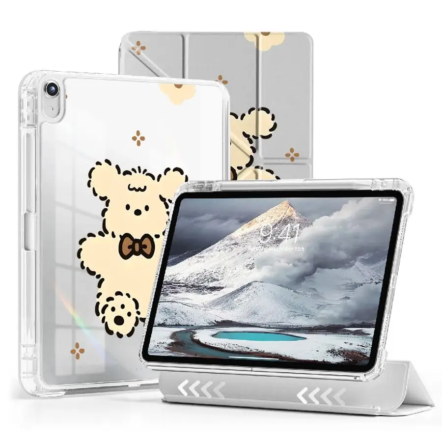 

Cartoon Cute Little Bear Tablet Case For iPad Pro 2025 Air 4 5 M3 M2 M4 11inch 11th 10th 9th 8th 7th 12.9inch Mini 6 7 Holder