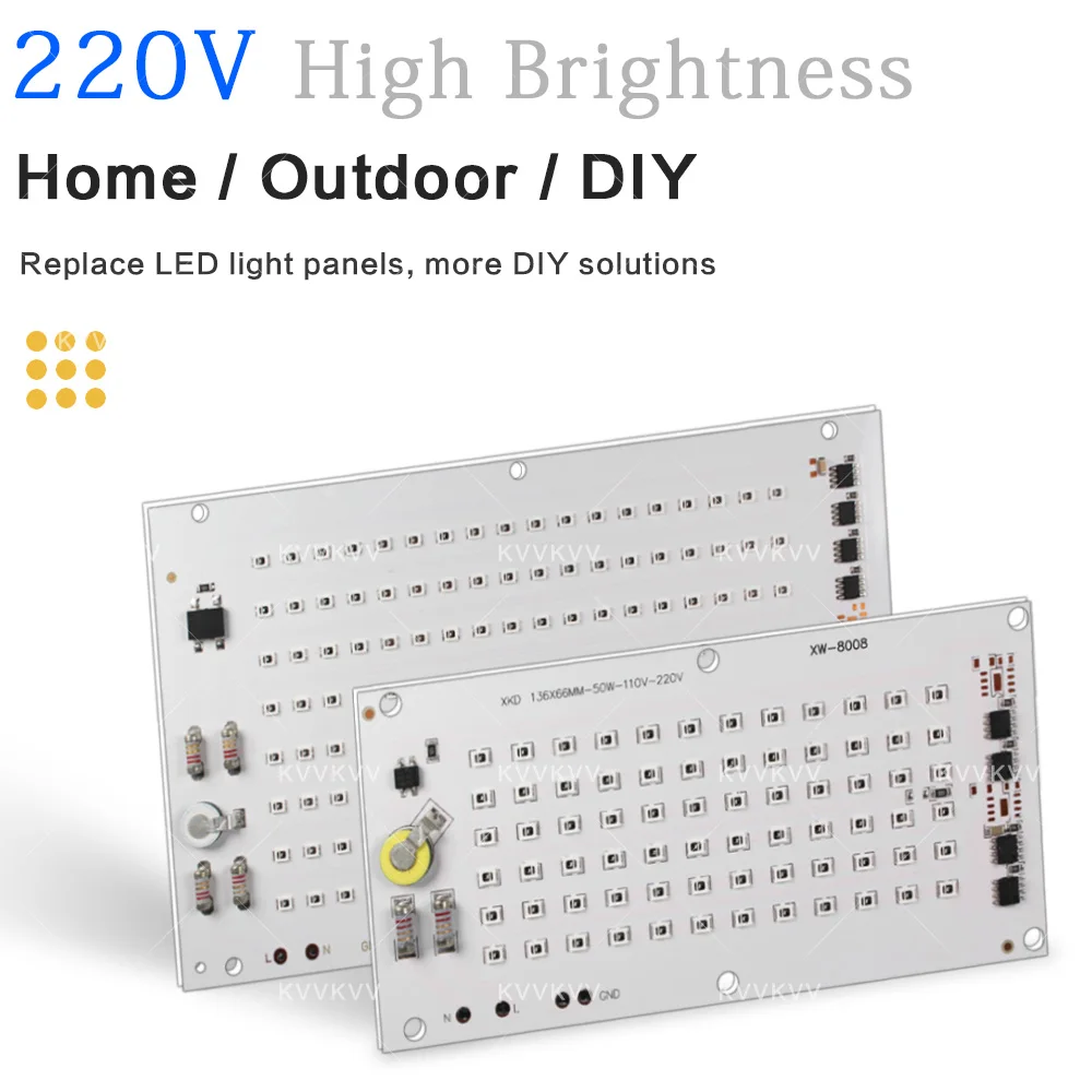 220V High Power 50W 100W UV Purple LED Chips 395nm 405nm Diy Curing Light Bulb Lamp Germicidal Household Purple-light Prosite