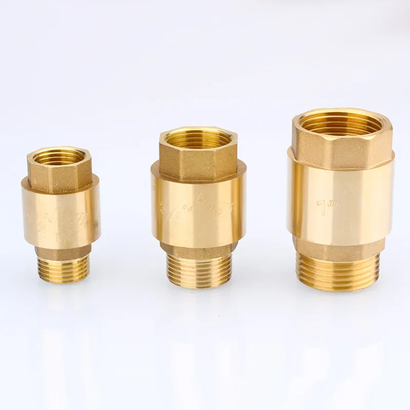 1PCS Brass Check Valve Female And Male Thread Backflow Prevention Check Valves 1/2